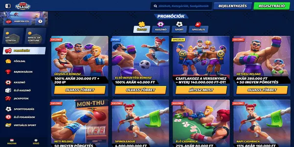 BigClash Casino pagina bonusului de bun venit pe mobil