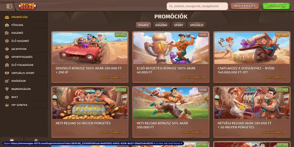 StoneVegas Casino pagina bonusului de bun venit pe mobil
